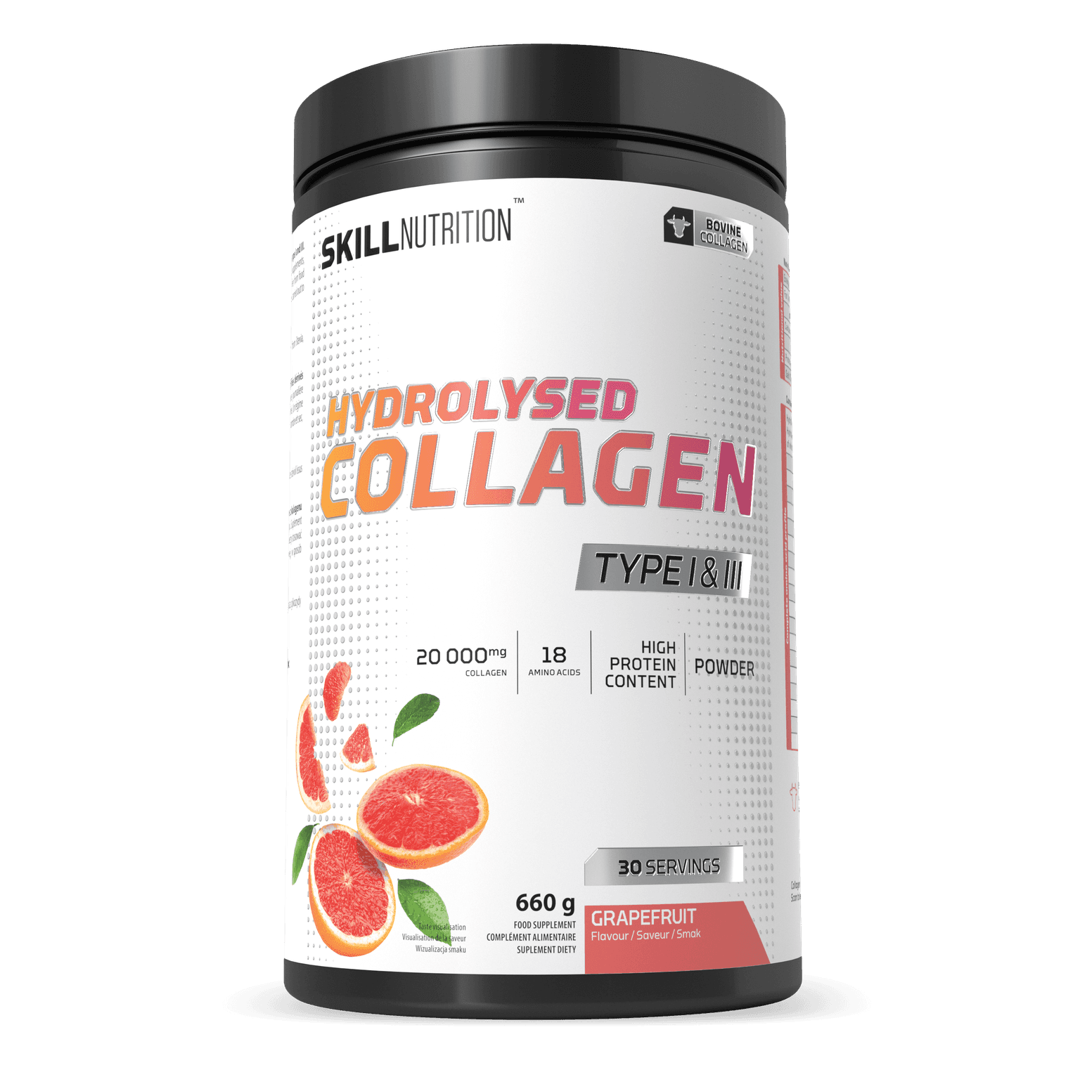 Hydrolysed Collagen Type I & III, Grapefruit