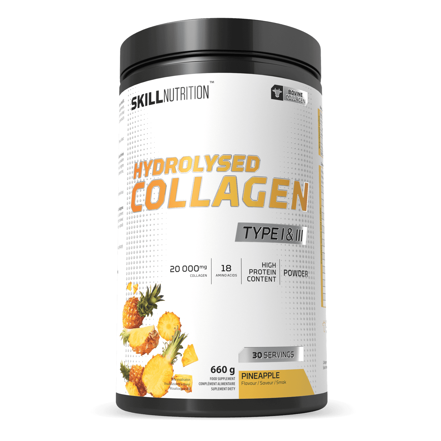 Hydrolysed Collagen Type I & III, Pineapple